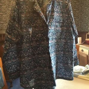 Ella Simone size XL strawberry thief 100% cotton pajamas, long pants